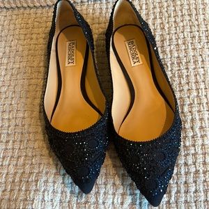 Badgley Mischeka navy blue sequin flats. Size 8.5